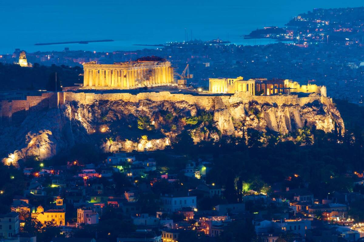 Athens at night.